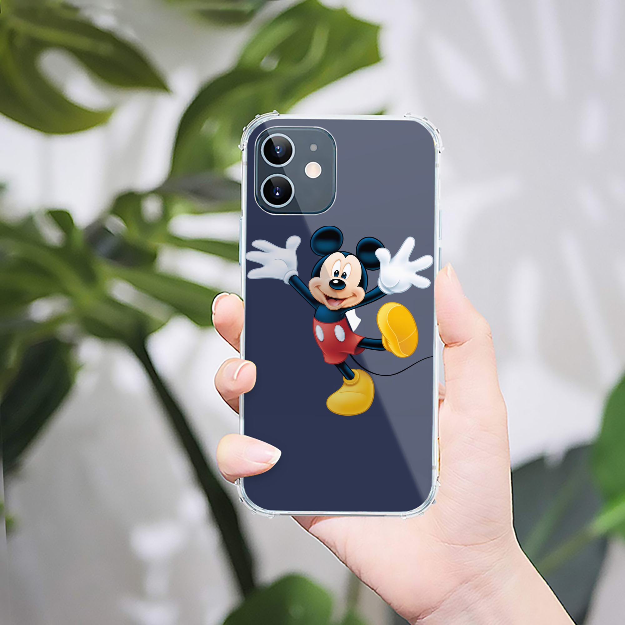 （画像用） ミッキーマウス Mickey Mouse 【iPhone 12シリーズ対応】透明スマホケース（クリアソフトケース）